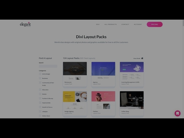 Divi Theme Websites Erstellen Kostenlos Mit Layout Packs